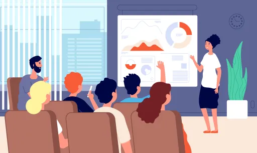 A woman giving a presentation